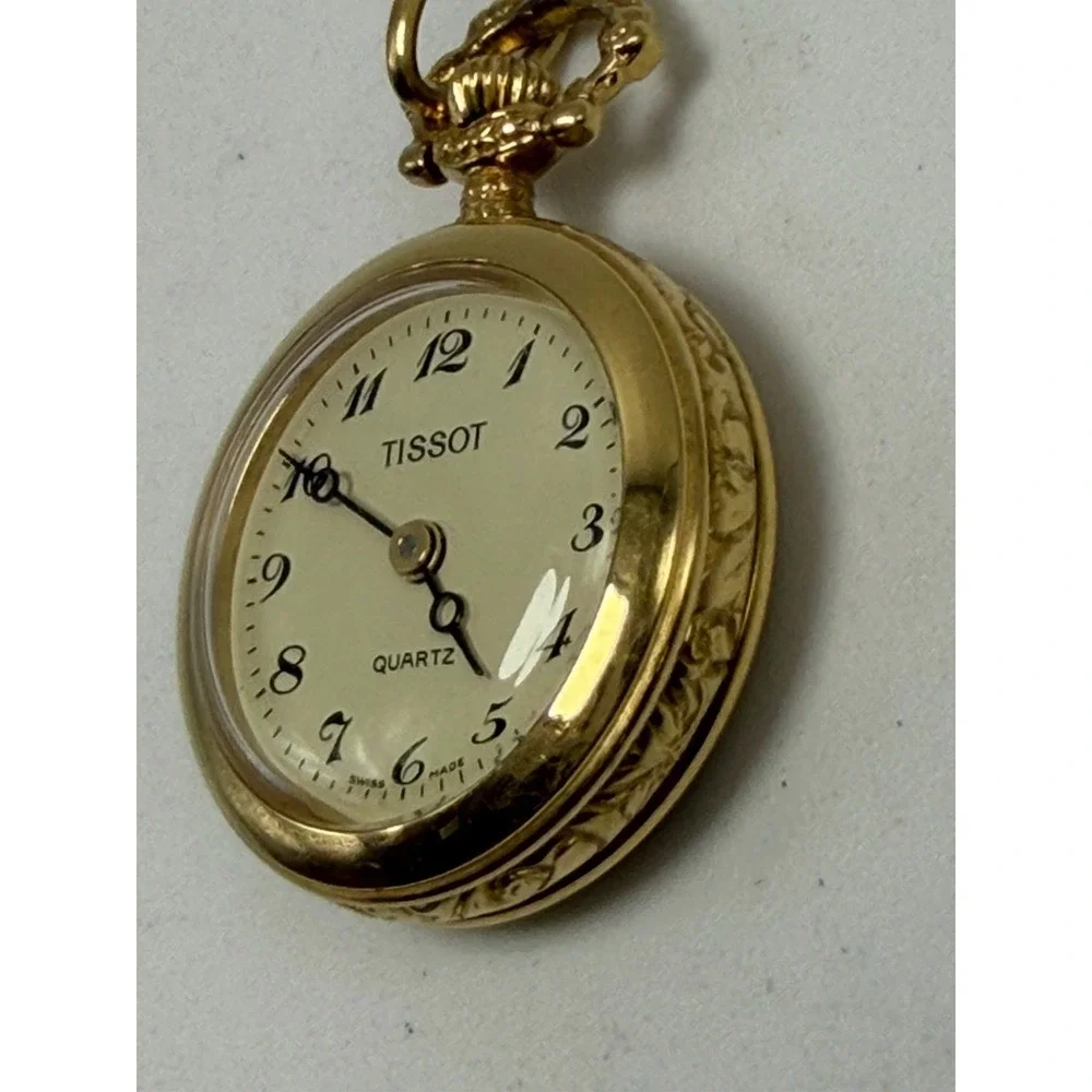 Tissot 029210‎ Pendant Watch New Battery Bird Floral Ladies 21MM Swiss Made